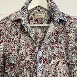 Kieanzo Men’s paisley print Shirt , Sz 16,1/2